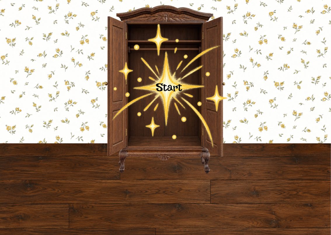 Web hi-fi: closet starting view with personal wardrobe